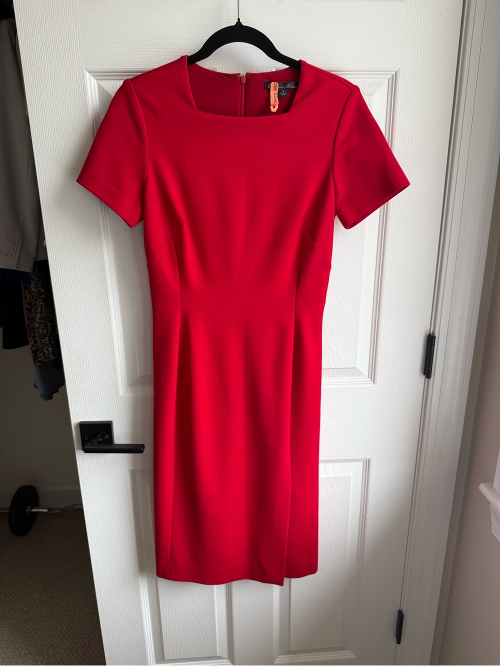 Brooks Brothers Red Short-Sleeve Sheath Midi Dress